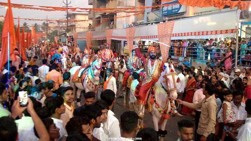 traditional Shiva Jayanti procession city