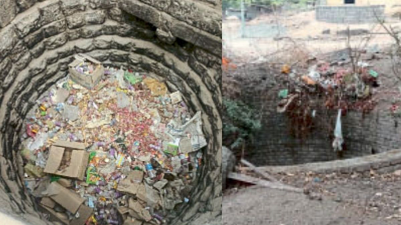 Paithan public wells Used for garbage need to revive