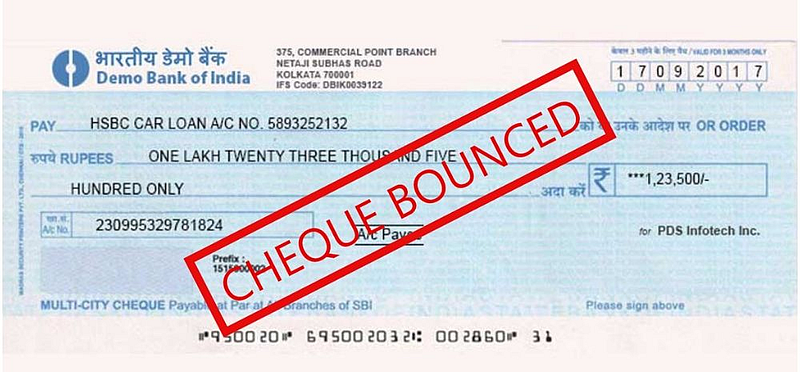 cheque bounced