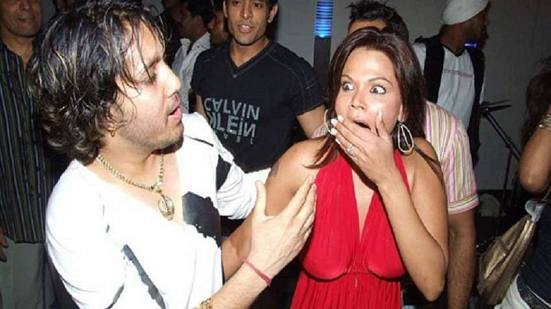 mika singh kissed rakhi sawant