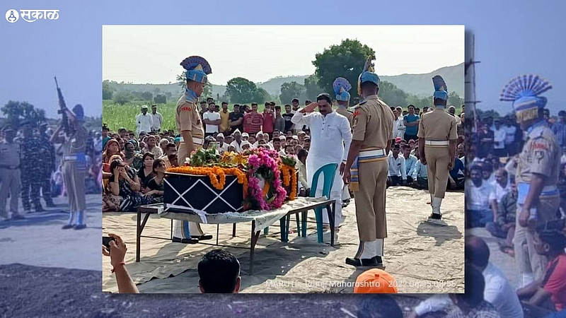 Pune bhor army man Martyr Navnath Bhande state funeral