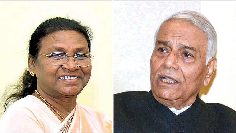 draupadi murmu and yashwant sinha
