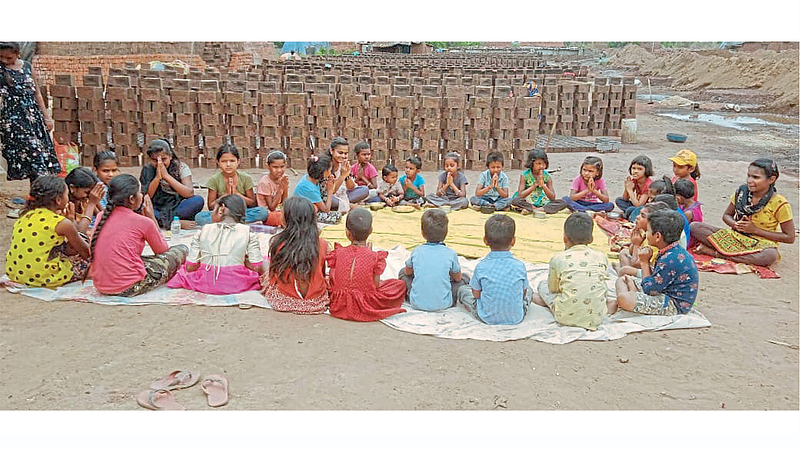 School on Brick kiln