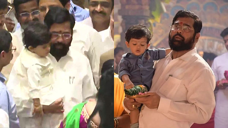Eknath Shinde with Grandson