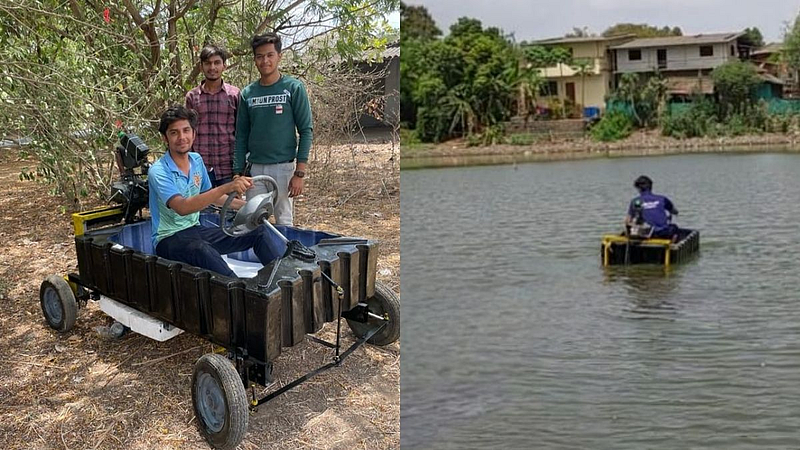 Mumbai Automobile students made a boat car