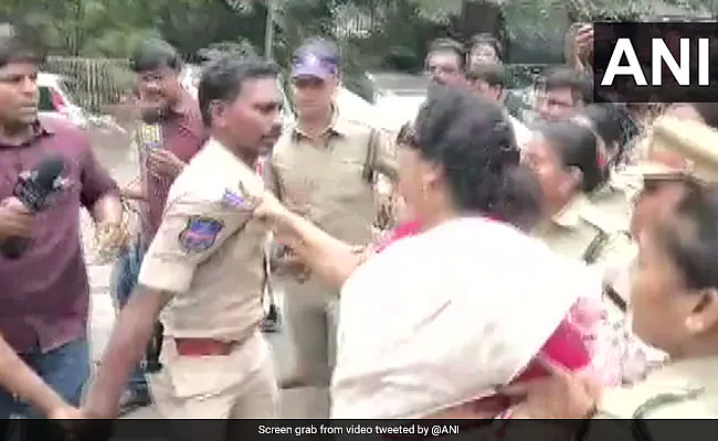 Crime against Congress leader renuka Chowdhury in hyderabad
