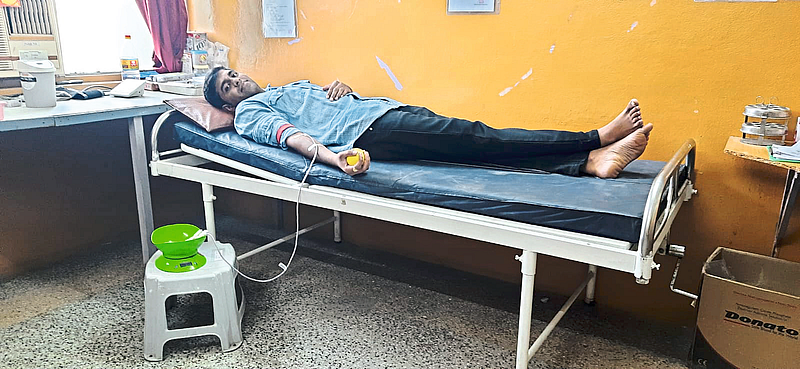 Dr. Sandip Chavan blood donation