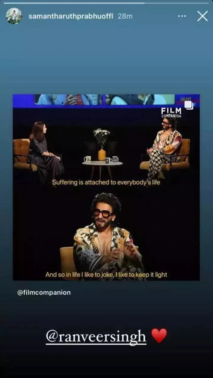 Samantha ruth prabhu instagram story image