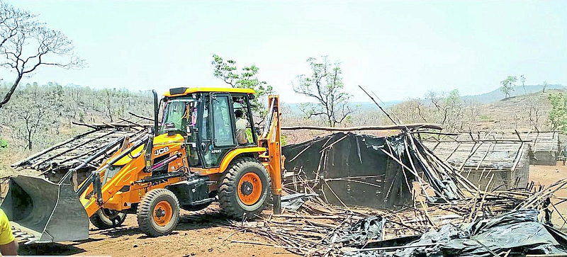 Encroachment removal campaign in wildlife area