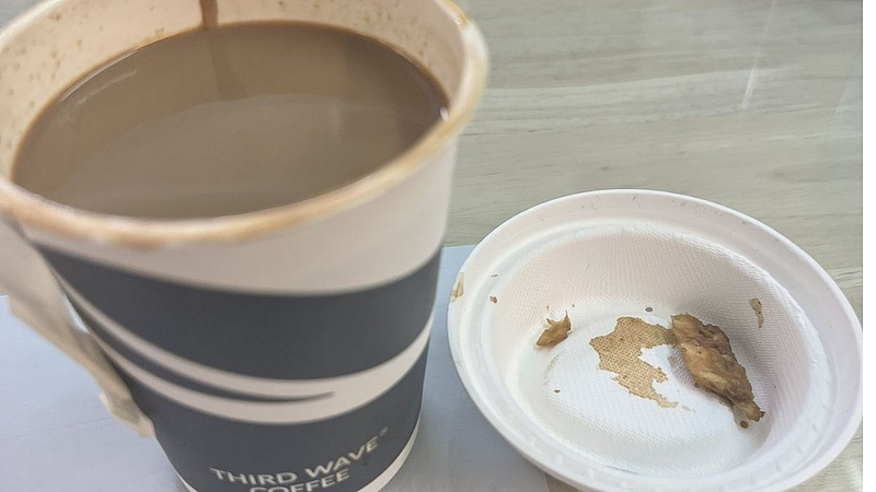 chicken piece in coffee