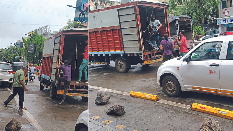 towing van take action against illegal parked cars