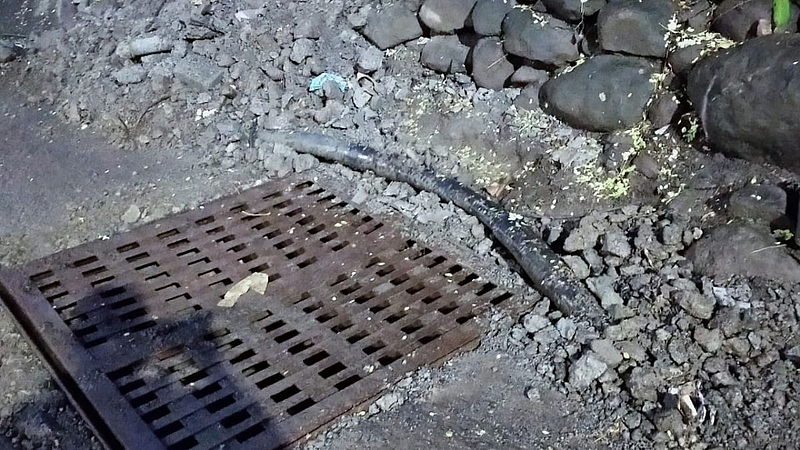 drainage work completed in kirkatwadi msedcl High voltage conductor cable in open space pune