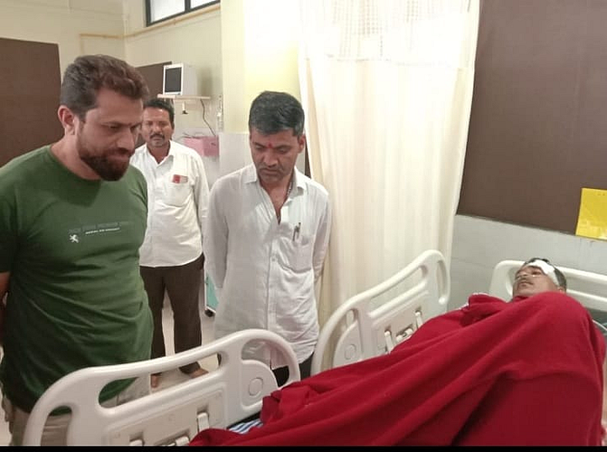 MLA Nilesh Lanke helped accident victim latest marathi news