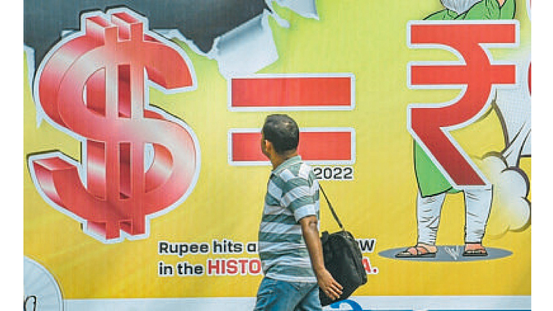 dollar and rupees currency