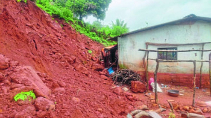 Landslide At kinjalghar