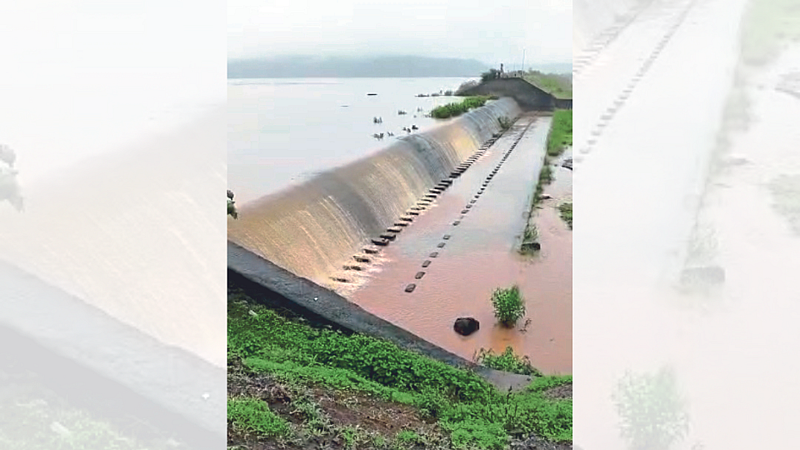 Navapur Overflowing Rangavali Dam Latest Marathi news