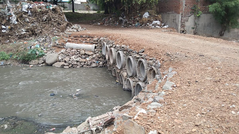 Unauthorized road Construction on Nala in Kondhwa