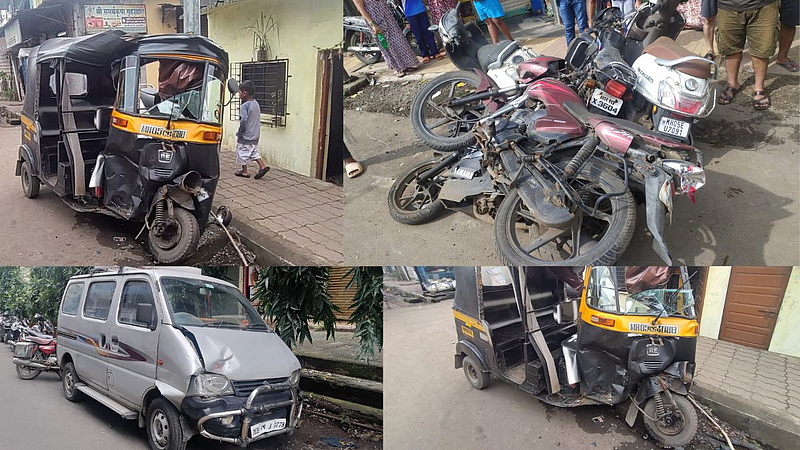 drunken car driver damage seven cars in Dombivli mumbai