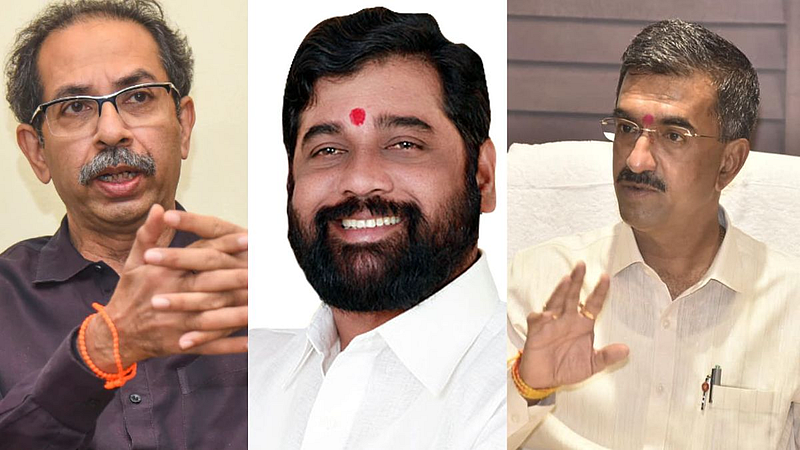Eknath Shinde Shambhuraj Desai Uddhav Thackeray