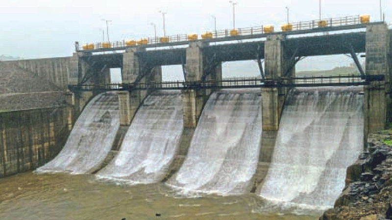 Discharge of water from Marathwadi Urmodi Kanher Morna Tarli dams in Satara district