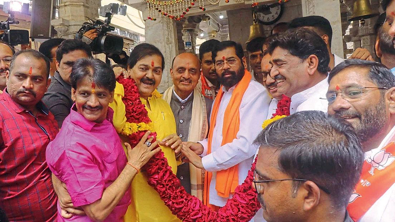 Aurangabad Chief Minister Eknath Shinde visit Sansthan Ganapati
