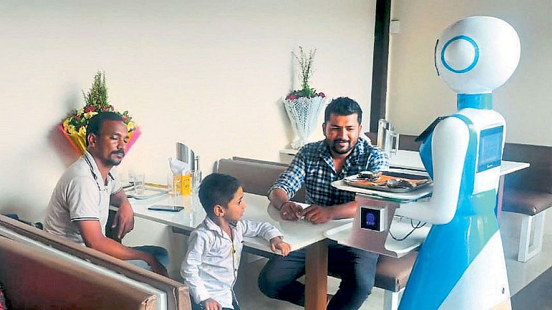 Robot for customer service in Kolhapur restaurant