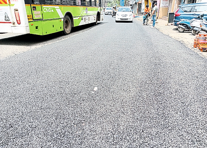 half Repaired road from Sundar Narayan Mandir to Sunday Fountain.