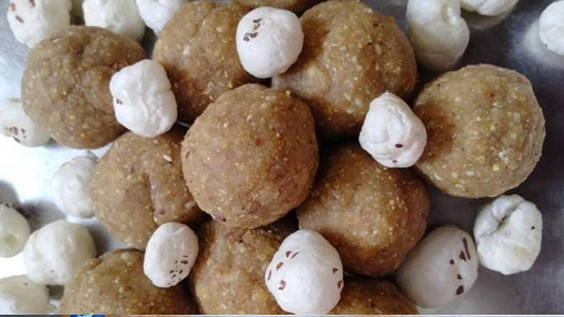 Makhana ladoo recipe in Marathi