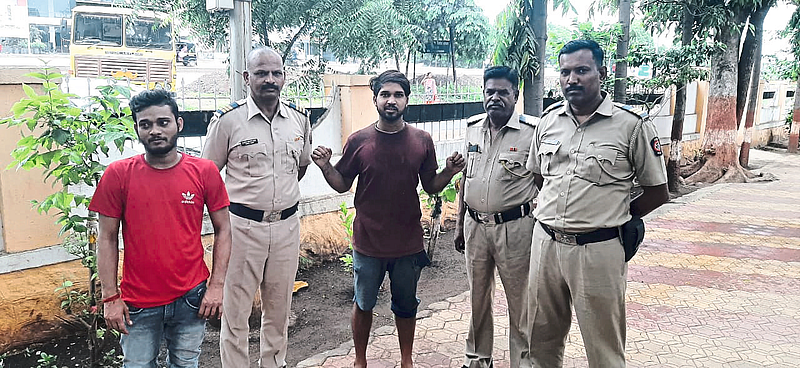 MIDC Police handing over Amrish to his family.