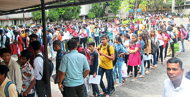 As the first merit list of class 11th was announced on Friday, the queue of students for admission in colleges.