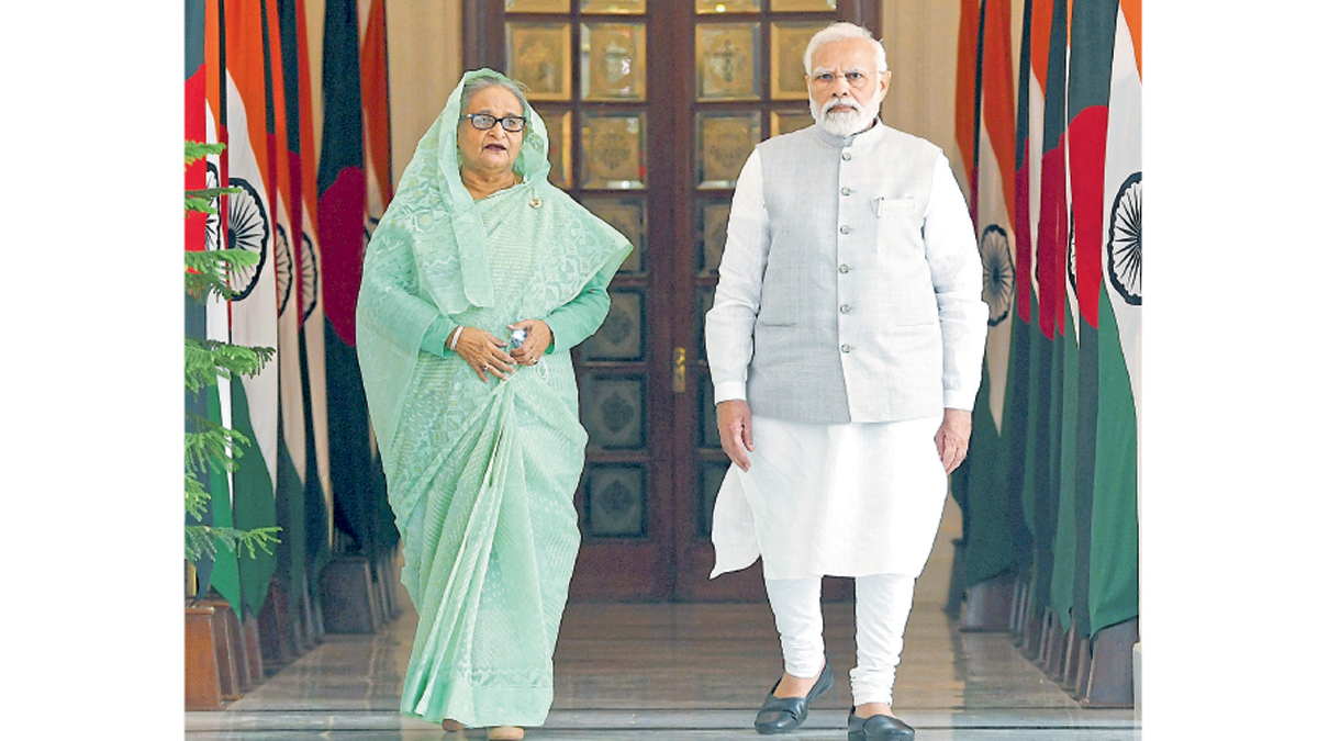 Hasina Shaikh and Narendra Modi