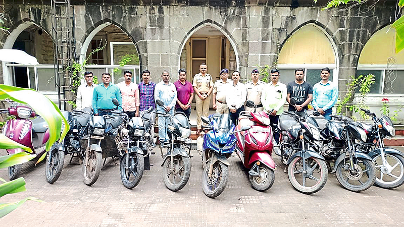 Bikes seized from the suspect by the Anti-Motorcycle Theft Squad