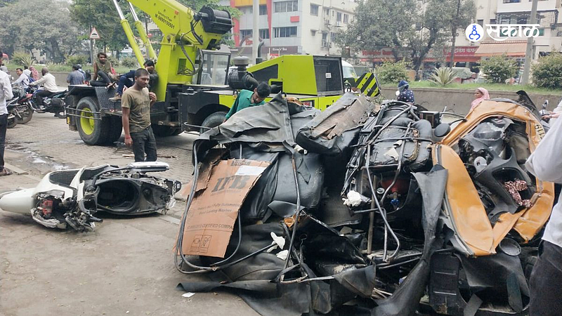 Pune Accident: हडपसरमध्ये भीषण अपघात; 1 ठार 3 जखमी