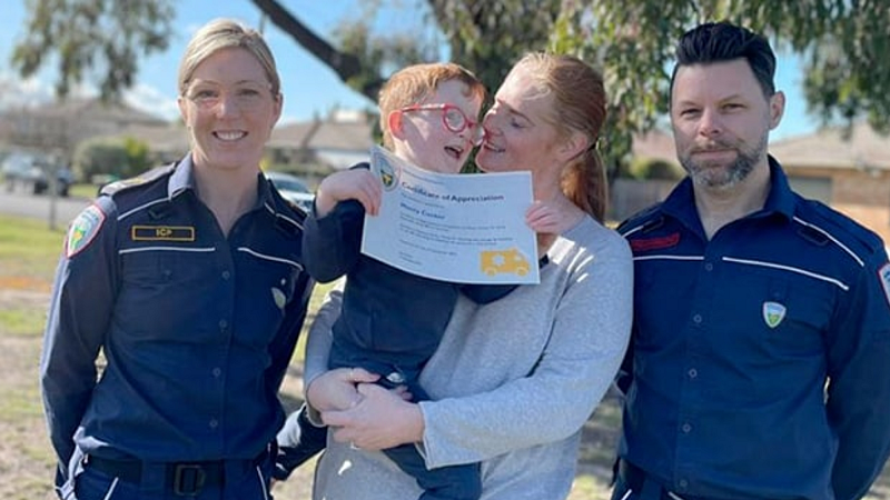 boy saved mothers life