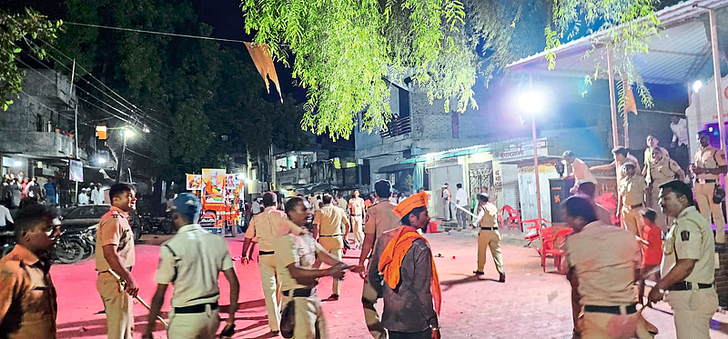 A police-villager riot broke out in this square.