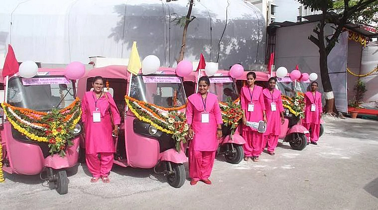 Pink Riksha Drivan by women