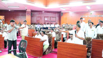 Incumbent and opposition accusing each other.