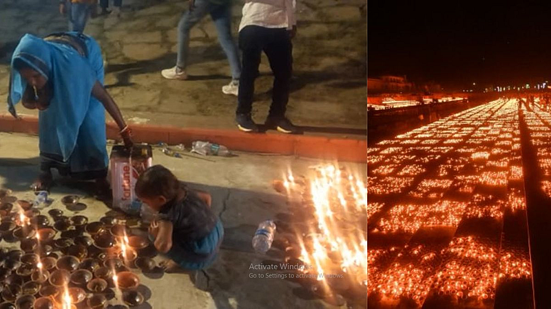 दिवाळीत तेल परवडेना; गरीबांची आयोध्येच्या दीपोत्सवात उडाली झुंबड