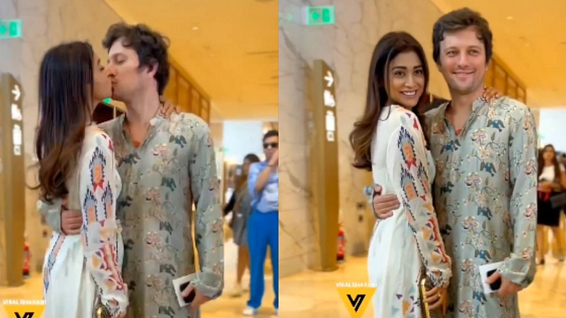 Drishyam 2 actress Shriya Saran kisses her husband while posing for paps and she get trolled