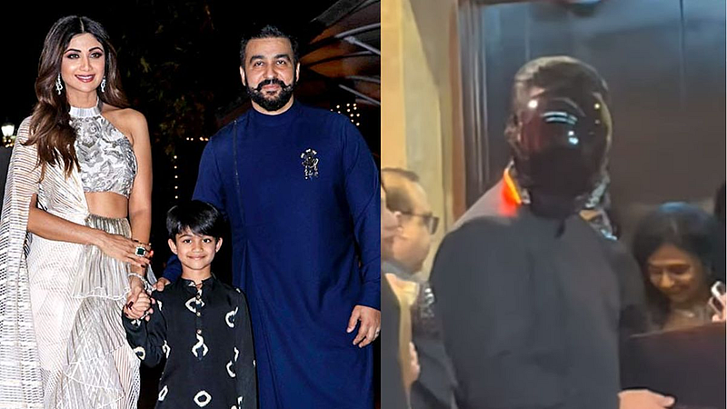 Raj Kundra Trolled Over His Unusual Mask At ramesh taurani Diwali Party