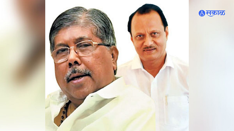 Rain update pune bjp ncp political controversy Chandrakant Patil Ajit Pawar mumbai