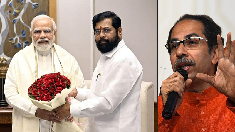Uddhav Thakceray, Eknath Shinde and Naredra Modi