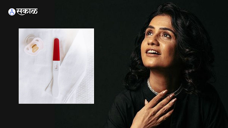actress amruta subhash pregnant? she shared pregnancy test photo