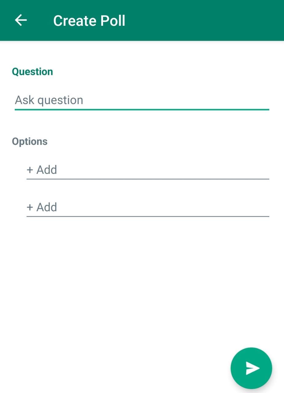 Whatsapp poll