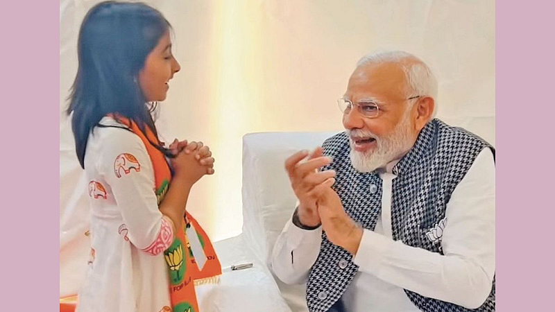 Seven Year Old Adhyaba Poem PM Narendra Modi