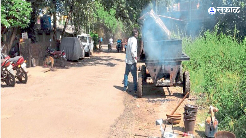 Kankavali Nagave road development work Warning