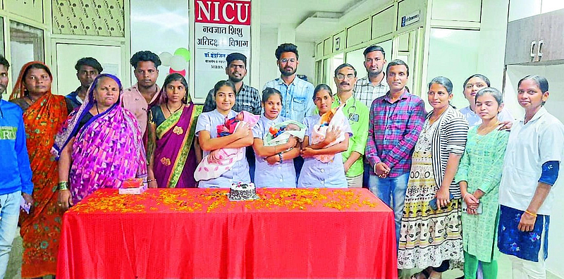 The babies were discharged from Yashodhan Hospital 71 days after the woman gave birth to the moles.