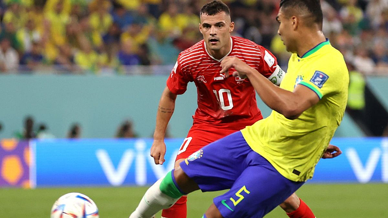 Brazil vs Switzerland : रँकिंगमध्ये अव्वल असणाऱ्या ब्राझीलला स्वित्झर्लंडने झुंजवले; अखेर कॅसेमिरो आला धावून