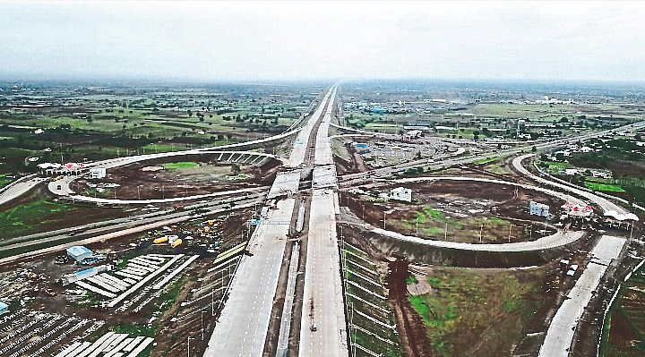 Interchange constructed on Samriddhi Highway at gonde