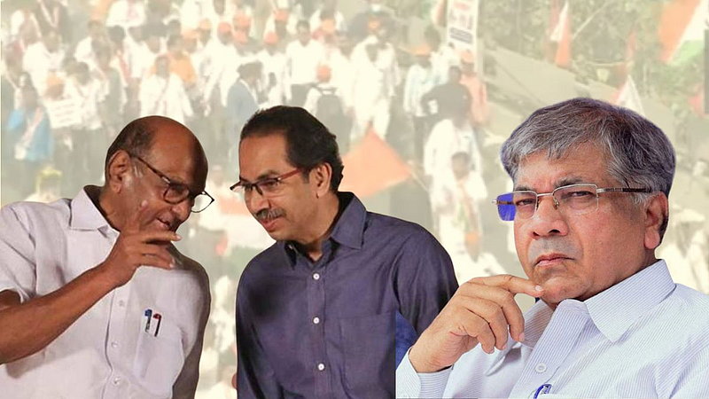 Sharad Pawar, Uddhav Thackeray and Prakash ambedkar